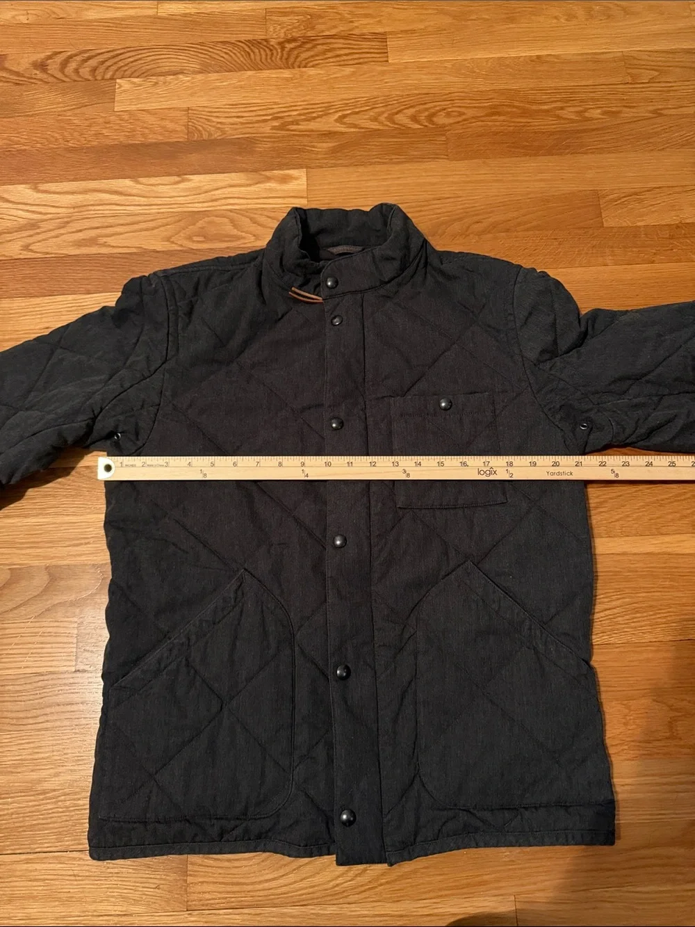 J. Crew Sussex Quilted Jacket Coat Primaloft size medium dark gray